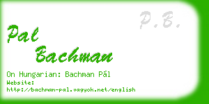 pal bachman business card
